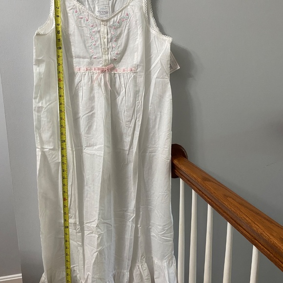 Erica Taylor Intimates 100% cotton Sleeveless Sleep Gown size L - Picture 2 of 7